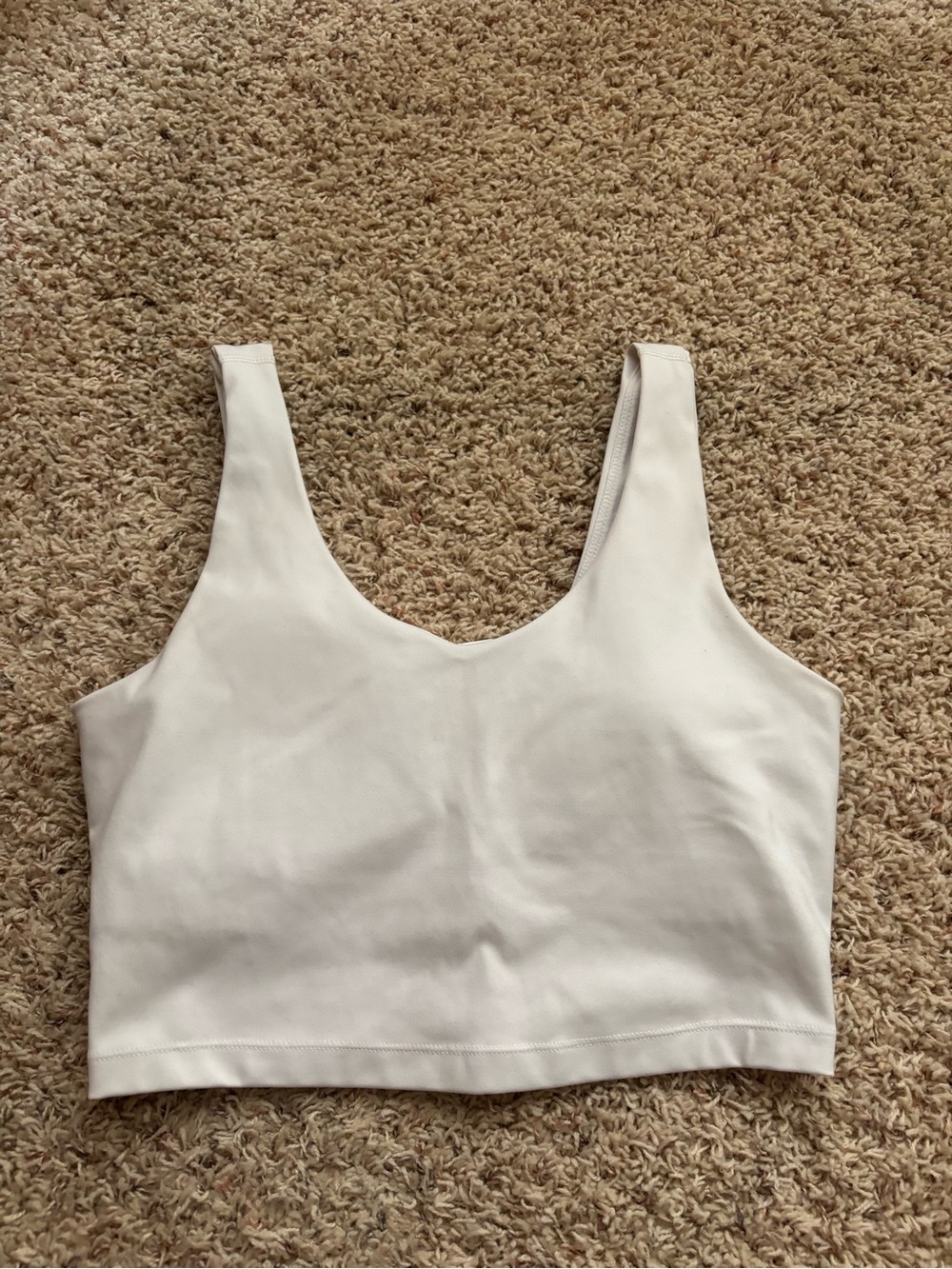 90 Degree By Reflex White Scoop Neck Crop Tank